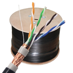 Cable de Red SFTP Cat5e para Exteriores, 23AWG, Cobre Sólido, Doble Blindaje, Revestimiento de PE, Resistente a los Rayos UV, Impermeable, Cable Ethernet para Exteriores - Product Image 5