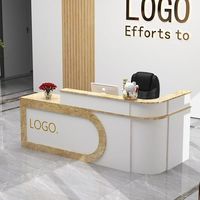 Bureau de réception et de caisse moderne en marbre pour salons de beauté, salons de manucure, centres commerciaux, salons de coiffure - Mobilier commercial écologique