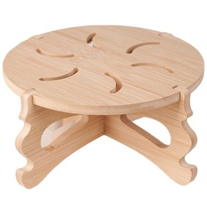Bamboo Flower Pot Base Round <b>Desktop</b> <b>Shelf</b> Lightweight Indoor Balcony Plant Stand - Product Image 3