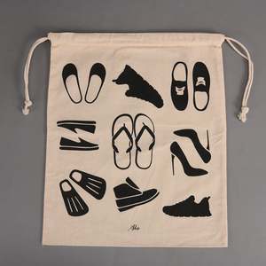 Bolsa de Algodón Reciclable con Logotipo Personalizado de Marca Ecológica, Impresa con Serigrafía, con Cordón, Blanca, para Proteger del Polvo - Product Image 6