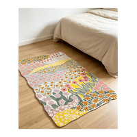 Teppichlieferant Rutschfester Baumwollstoff Blumenmuster Teppich Handgefertigt oder Maschinell Bedruckt
