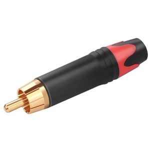 ขั้วต่อ RCA ตัวผู้แบบ Neutrik ขนาด 3.18 มม. สำหรับติดตั้งบนแผง  ชุบทองแดง  ปลั๊กเสียงสเตอริโอ  ฉนวนสีแดงดำ - Product Image 4