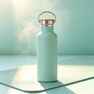 <span class=keywords><strong>Bouchon</strong></span> de bouteille d'eau isotherme en acier inoxydable avec anneau de transport et revêtement en <span class=keywords><strong>caoutchouc</strong></span>, couleur personnalisée, idéal pour les cadeaux de Noël et la reconnaissance des employés - Product Image 1