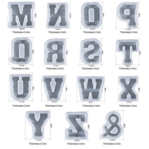 26 Moldes de Silicona de Resina para Letras del Alfabeto, Moldes de Silicona para Letras Mayúsculas de 6 Pulgadas, Molde de Silicona para Lámpara con Letras del Alfabeto - Product Image 6