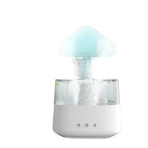 Mushroom Rain Air Humidifier Electric Aroma Diffuser Rain Cloud Smell Distributor Relax Water Drops Sounds Colorful Night Lights