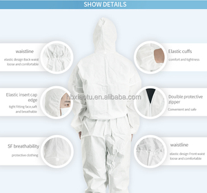 Xiaotu 하이 퀄리티 보호 전체 의류 후드 일회용 보호 <span class=keywords><strong>PPE</strong></span> 전체 - Product Image 6