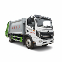Camion à ordures Dongfeng robuste, compacteur 4x2 à rapport de compression 1 à 3, chargeur arrière, anti-fuite, fonctionnement stable