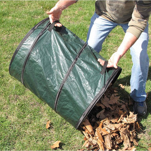 Bolsa de hojas de basura plegable emergente para patio de 45 galones, bolsa de jardín para acampar - Product Image 2