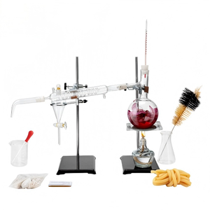 Pot de stockage en verre borosilicate de haute qualité Résistance aux hautes températures et à la corrosion Distillation d'huiles à partir de pétales de fleurs - Product Image 1