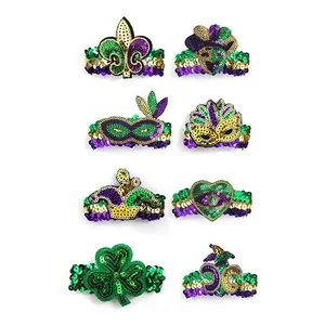 Karnaval shinny buah emas ungu dekorasi tangan Hari Irlandia saint patrick pesta perhiasan mode modern cantik gelang