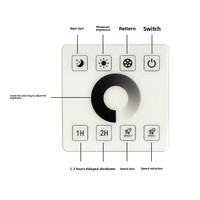 AIKEOU 220V Contrôleur LED monocanal haute tension 86 panneaux avec télécommande tactile IP20 pour bande néon COB monochrome et variateur de lumière