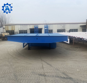 Semirremolque de plataforma baja/cuello de cisne de <span class=keywords><strong>13m</strong></span> con 3/4 ejes para transporte de maquinaria de movimiento de tierras - Product Image 1