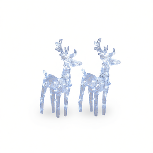 Acrylic Christmas <b>Reindeer</b> Decorative <b>Lighting</b> 80LEDs Cold White IP65 <b>Outdoor</b> Holiday Decor - Product Image 1
