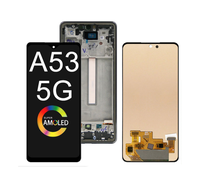 Samsung Galaxy A53 5G A536B A536U 1 yıl garanti cep telefonu uyumlu ekran için çerçeve ile OLED/LCD dokunmatik ekran meclisi