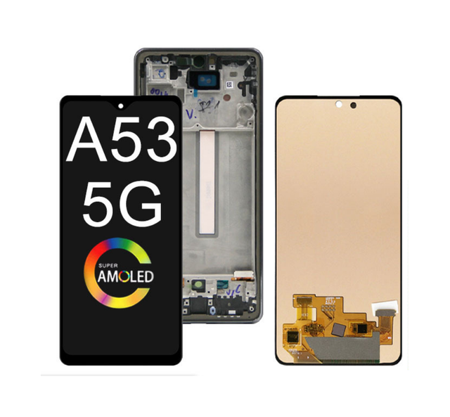OLED/LCD Touch Screen Assembly with Frame for Samsung Galaxy A53 5G A536B A536U 1-Year Warranty Mobile Phone Compatible Display