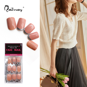 <span class=keywords><strong>Faux</strong></span> <span class=keywords><strong>ongles</strong></span> français, étiquette privée brillante, pour manucure, couverture complète, à pression, personnalisé, avec boîte, 500 pièces - Product Image 4