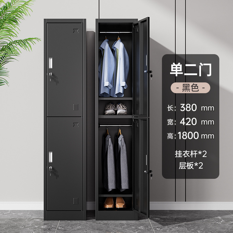 Single two-door locker [Black]