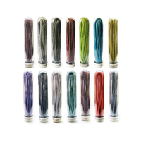 Vente en gros de lacets en PET avec logo personnalisé Emballage de lacets en tube à essai en plastique avec bouchon à vis