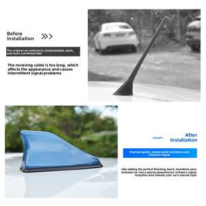 <span class=keywords><strong>Antenne</strong></span> <span class=keywords><strong>d</strong></span>écorative de deuxième génération <span class=keywords><strong>pour</strong></span> <span class=keywords><strong>voiture</strong></span>, type aileron de requin, avec fonction radio, modification de l'aileron arrière, récepteur de signal spécial, sans perçage - Product Image 4