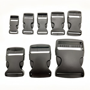 Plastic <b>Side</b> Release Buckles 1 5Cm For <b>Bags</b> Luggage Adjustable Durable Black - Product Image 1