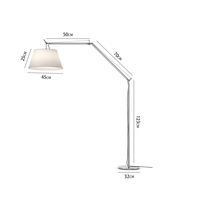 Lampe sur pied à bras articulé en aluminium, style vintage industriel moderne et simple, protection oculaire, pour salon, chambre, chevet, canapé