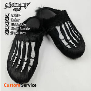 2026 Claquettes de maison personnalisées pour hommes, brodées, en peluche, à plateforme, décontractées - Product Image 4