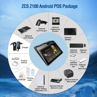 Z100 80mm Sortly Mini Terminal de Point de Vente de Bureau 10.1 Pouces Android 3G 4G Smart POS Machine Tablette Tout-en-un
