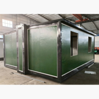 Maison préfabriquée modulaire pliable à double aile, conforme aux normes d'exportation, avec équipements complets pour le marché étranger