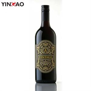 Etiqueta Adhesiva Personalizada en Rollo, con Lámina Dorada, Vinilo Negro de Lujo para Botellas de Vino, Bebidas, Embalaje de Vidrio, Logotipo Personalizado - Product Image 5