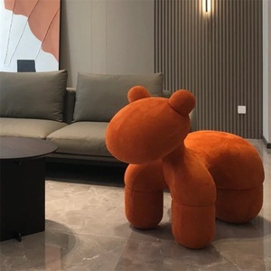 Taburete Infantil con Diseño <span class=keywords><strong>de</strong></span> Perro Caniche y Gato con Rayas Arcoíris, Base Antideslizante, para Dormitorio, Sala <span class=keywords><strong>de</strong></span> Estar y como Regalo - Product Image 5