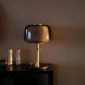 Nordic Minimalist Table Lamp E27 LED 110V Solid Wood Base Glass Shade Desk <b>Lighting</b> - Product Image 4
