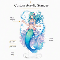 Standee Akrilik Anime Custom Cetak UV HD Slot Tunggal Figur Akrilik Gadis Anime Merchandise untuk Penggemar