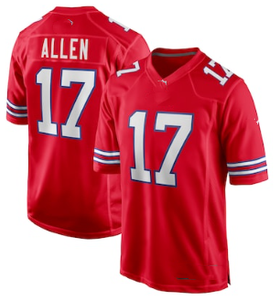 Untuk Jersey Sepak Bola Amerika Buff New Jersey # 17 Josh Allen # 4 James Cook III # 0 Keon Coleman Lengan Pendek Siap Dikirim - Product Image 4