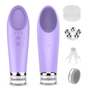 <span class=keywords><strong>Limpiador</strong></span> <span class=keywords><strong>Facial</strong></span> Sónico de Silicona Impermeable, Cepillo Eléctrico para Eliminación de Puntos Negros y Cuidado de la Piel - Product Image 1