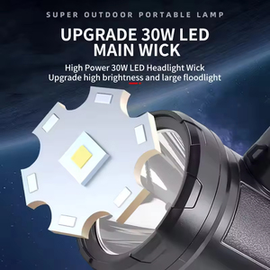 Nouvelle lampe torche LED rechargeable à énergie solaire pour le camping, puissante, réglable, avec lumière arrière, projecteur - Product Image 2