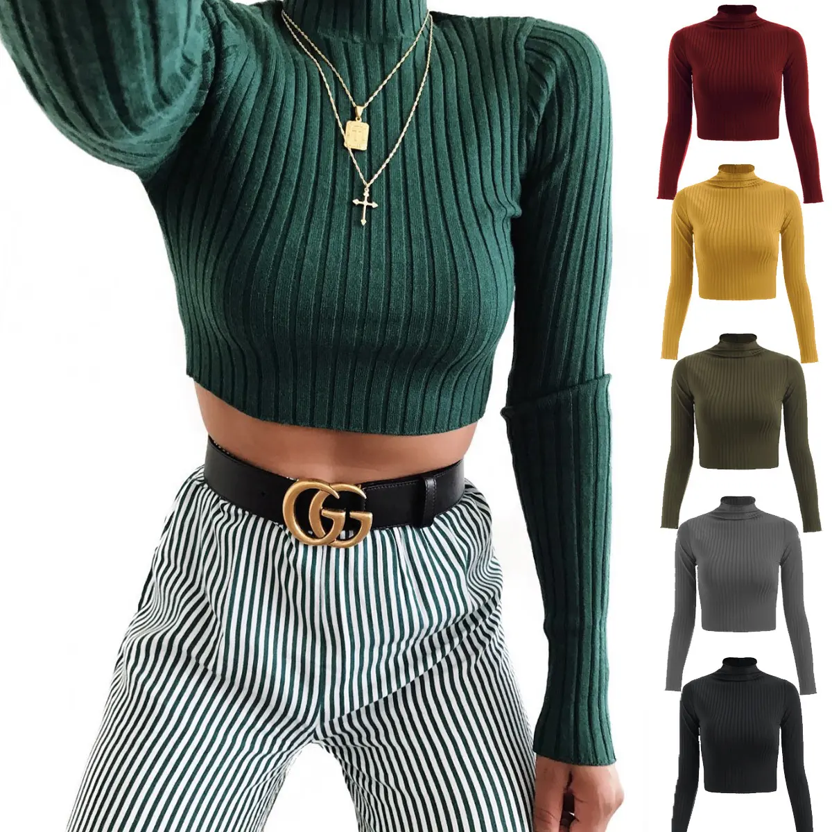 Hot Sales Casual Custom Solid Color Long Sleeve Women Top Shirt Sweaters