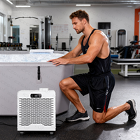 Mini buz banyosu Chiller ve filtre ile spor salonu Fiteness kurtarma su soğutucu soğuk dalma uzaktan kumanda ev kullanımı ile