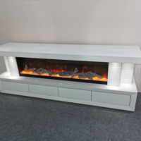 Gran oferta de alta calidad, muebles de sala de estar de lujo contemporáneos modernos, muebles con espejo de madera glamorosos blancos, soporte de TV con espejo