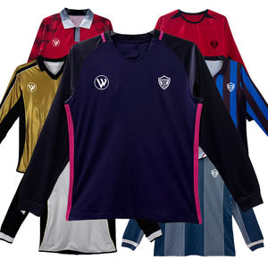 サッカージャージーシャツビンテージスタイル男性サッカージャージーサッカーレトロなジャージー生地 - Product Image 1