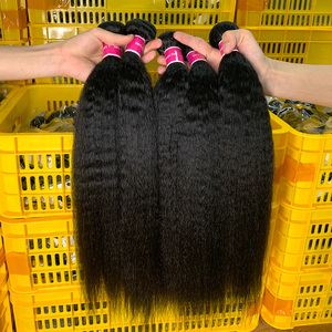 Extensiones de cabello humano brasileño para mujeres negras, mechones de pelo liso rizado <span class=keywords><strong>afro</strong></span>, grado 10, original - Product Image 2