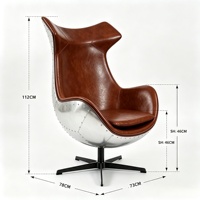Fauteuil œuf rétro industriel classique, chaise de salon personnalisée pour bar, club, studio, mobilier de salon, fauteuils, chaises de salon