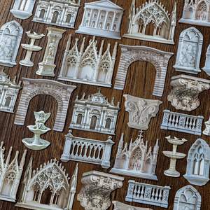 30 pegatinas por paquete serie de museo de yeso tema estético Retro cuaderno pegatinas decorativas - Product Image 4