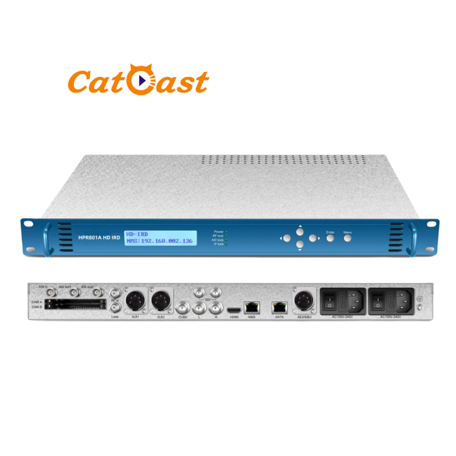 DVB-S2/T2/C HD Integrated IRD CAM Receiver With HD/SDI/IP and Dual Stereo Audio Output Decoder