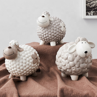 En gros Peinture À La Main Belle Bébé Tirelire En Résine Avec Forme De Mouton
