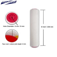 Rouleau à peinture industriel de 9 pouces (230 mm) en fausse laine, personnalisable OEM, à dégagement rapide, avec garantie de 3 mois