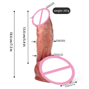 FAAK silikon realistis dildo dengan Sucker <span class=keywords><strong>Strapon</strong></span> Penis buatan mainan seks untuk wanita Masturbator kulit sentuh <span class=keywords><strong>Anal</strong></span> steker - Product Image 6