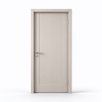 Portes intérieures en bois massif étanches, porte de chambre insonorisée avec quincaillerie