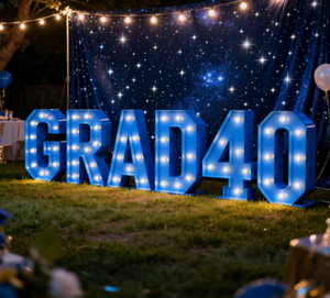 Letrero Luminoso LED 3D con Letras Grandes DARD, Letrero de Marquesina con Enchufe para Graduación, Asociación de Graduados y Publicidad - Product Image 1