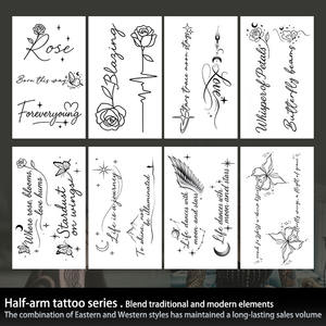 <span class=keywords><strong>Lettere</strong></span> artistiche <span class=keywords><strong>e</strong></span> grafica tatuaggio temporaneo tatuaggio Semi permanente creativo impermeabile ultimo per 2 settimane tatuaggio a base di erbe per il braccio - Product Image 3