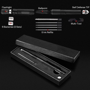 Stylo de lampe de poche multi-outils d'autodéfense de survie en plein air avec brise-verre et ouvre-bouteille - Product Image 2